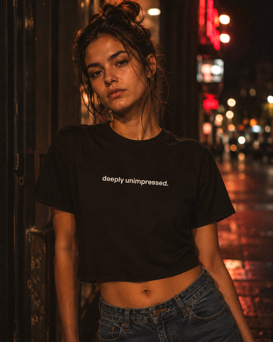 Deeply Unimpressed Crop Tee